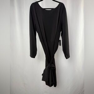 NWT Eloquii 3/4 Sleeve Dress with Bow Detail IN Black‎ Size 28